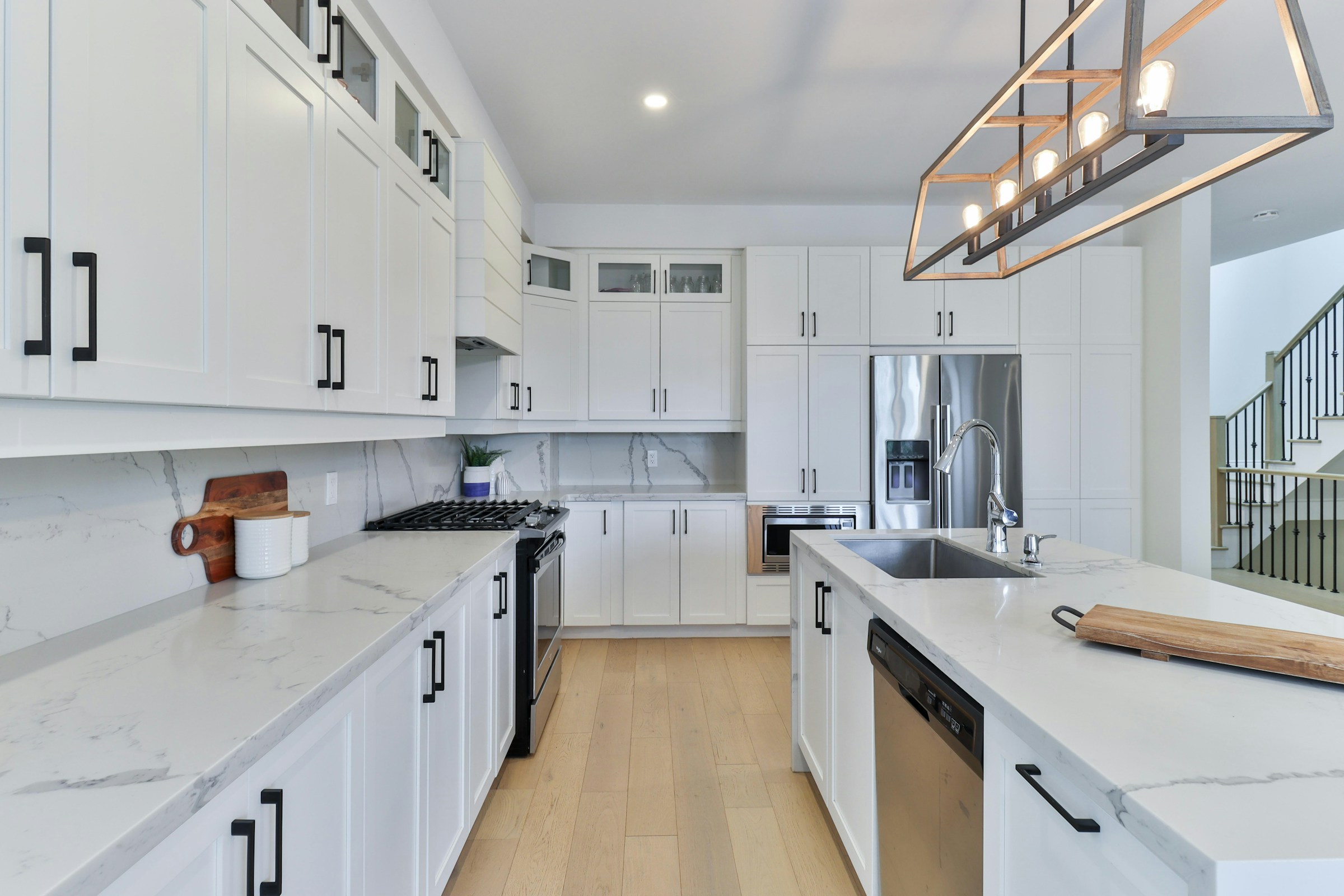 Shaker Waterfall kitchen design