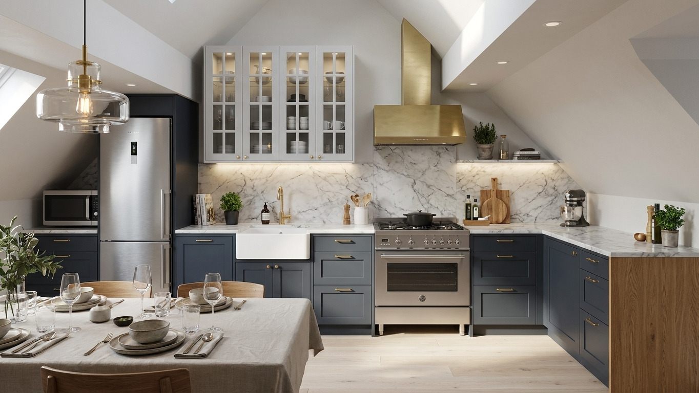 Attic Navy interior design by DezzWorks