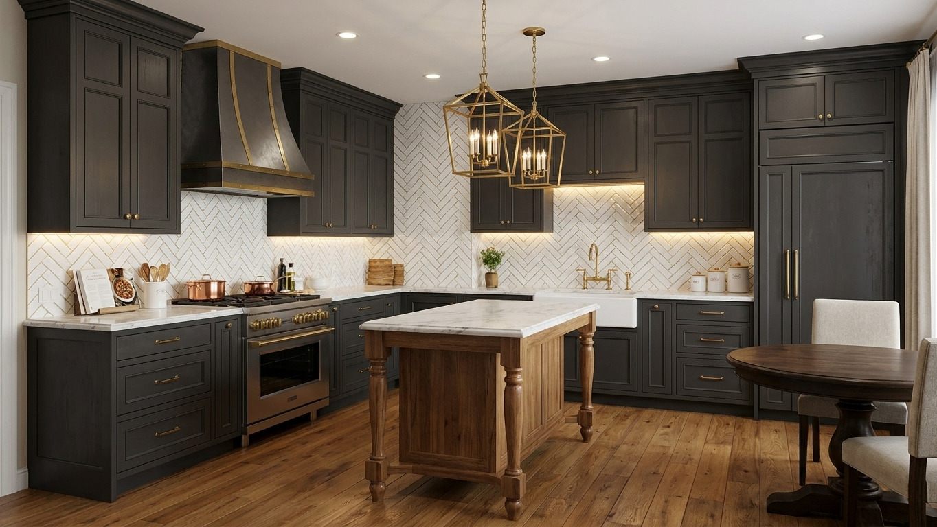 Black & Brass interior design by DezzWorks