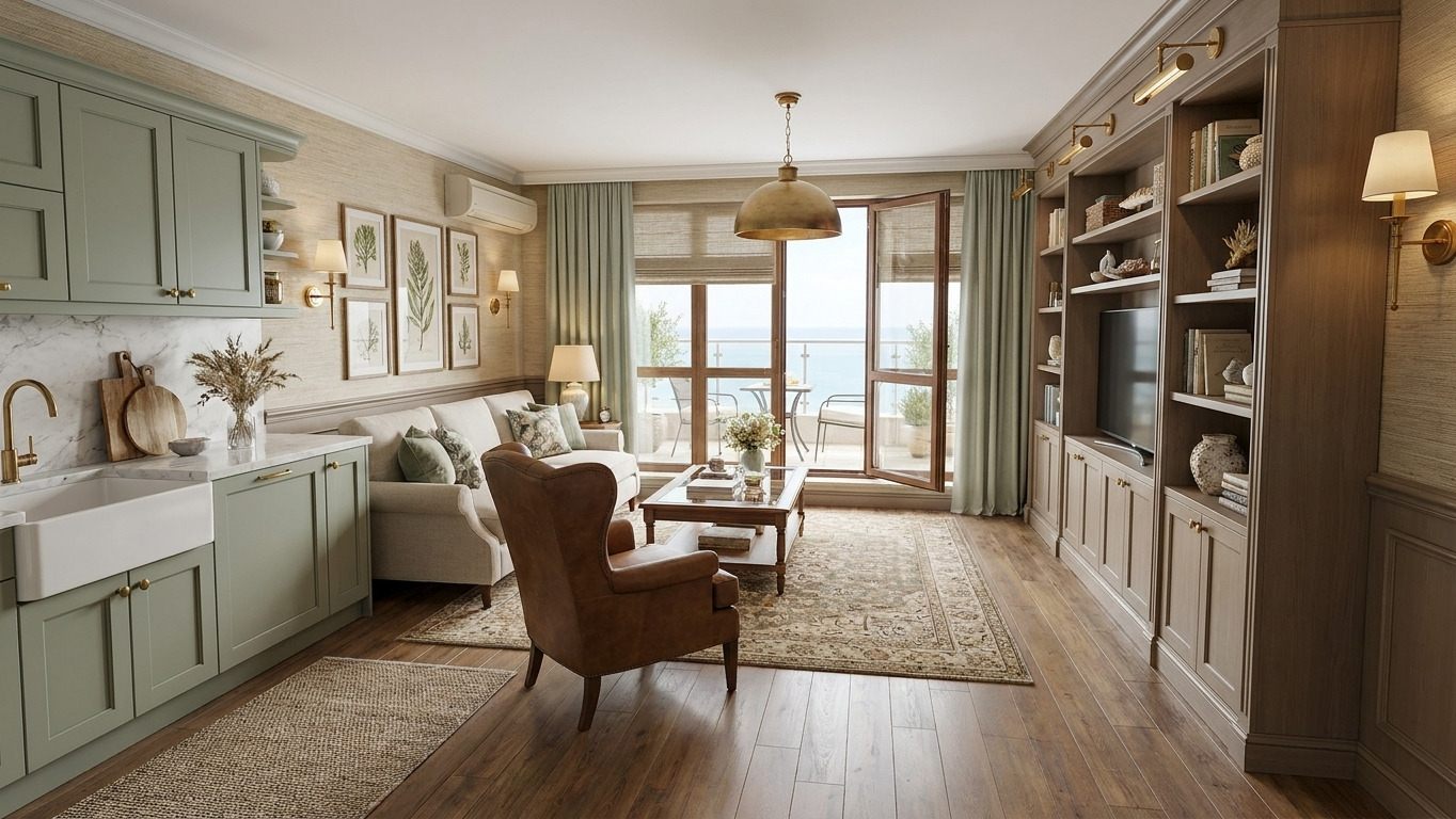Sage Coastal interior design by DezzWorks