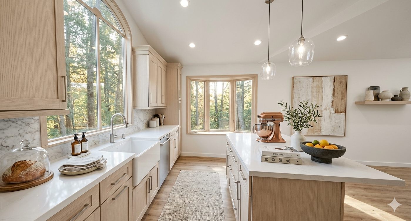 Sunlit Oak interior design by DezzWorks