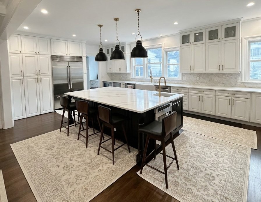 Estate White kitchen by DezzWorks — The Island