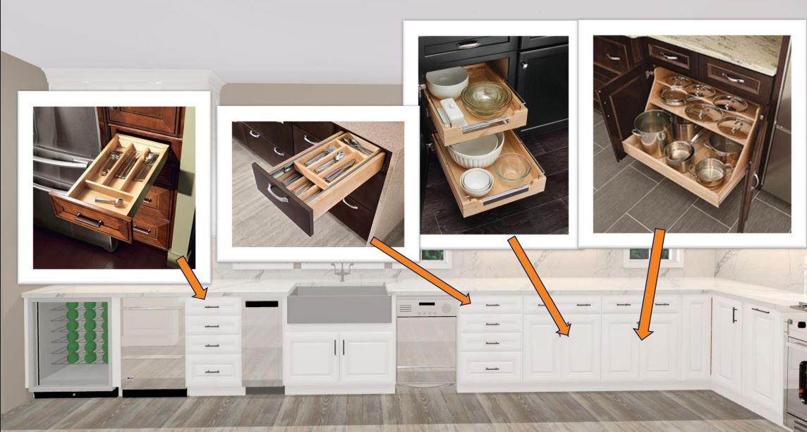 Estate White build set — Storage Pull-Outs