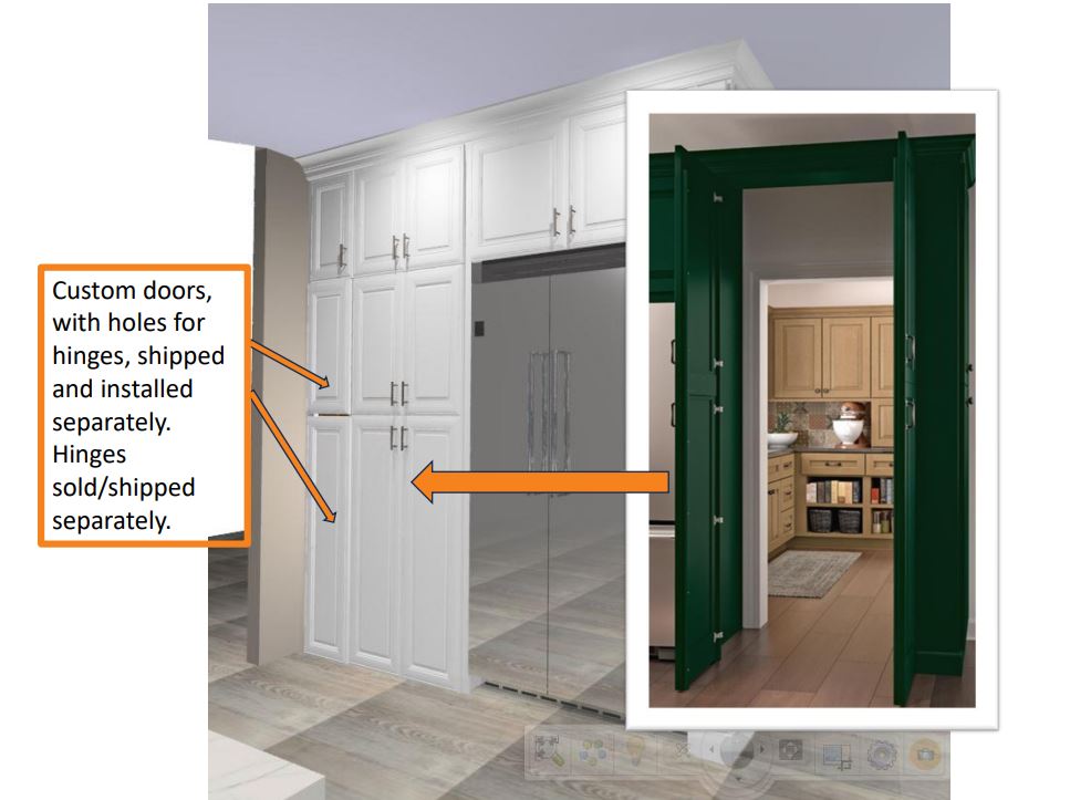Estate White build set — Pantry Doors
